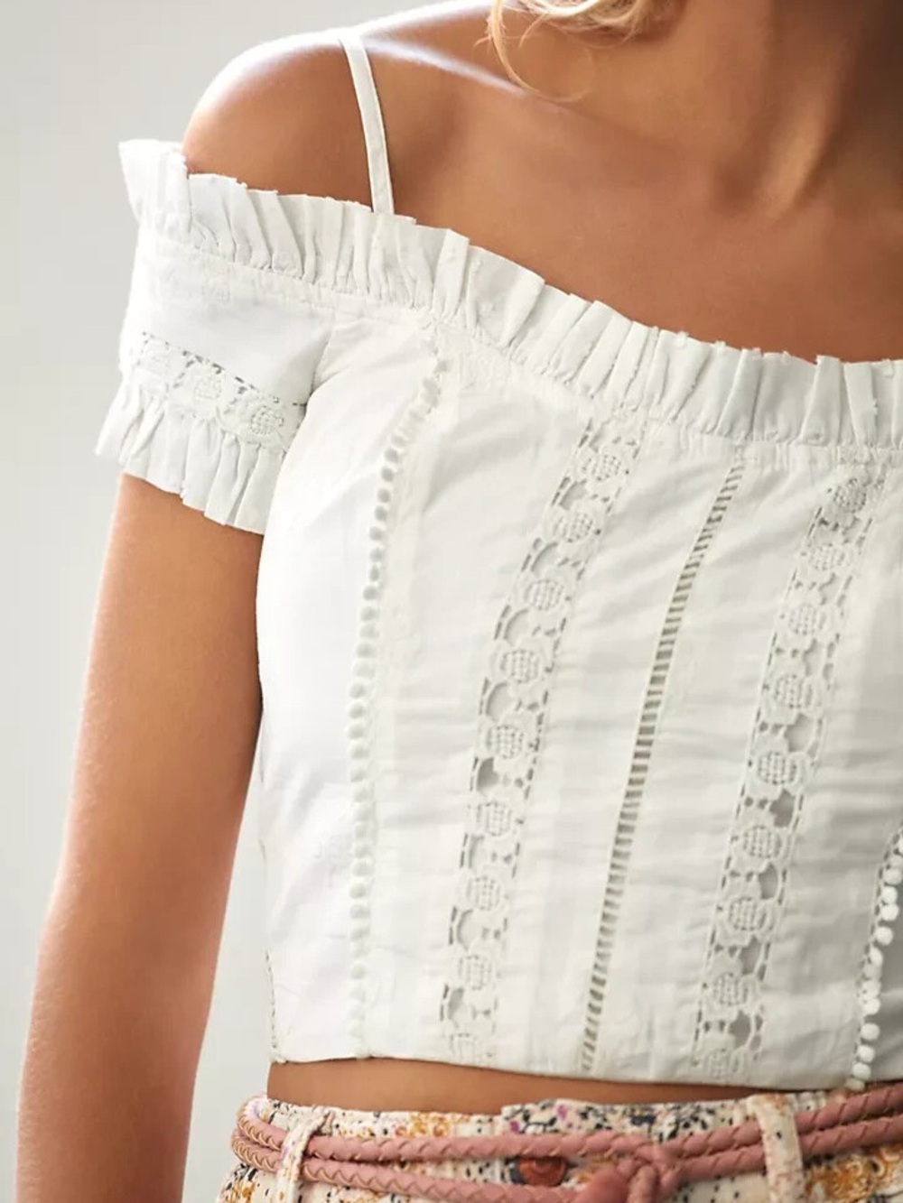 Anthropologie Off the Shoulder Corset Top size 10